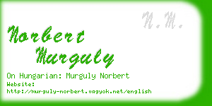 norbert murguly business card